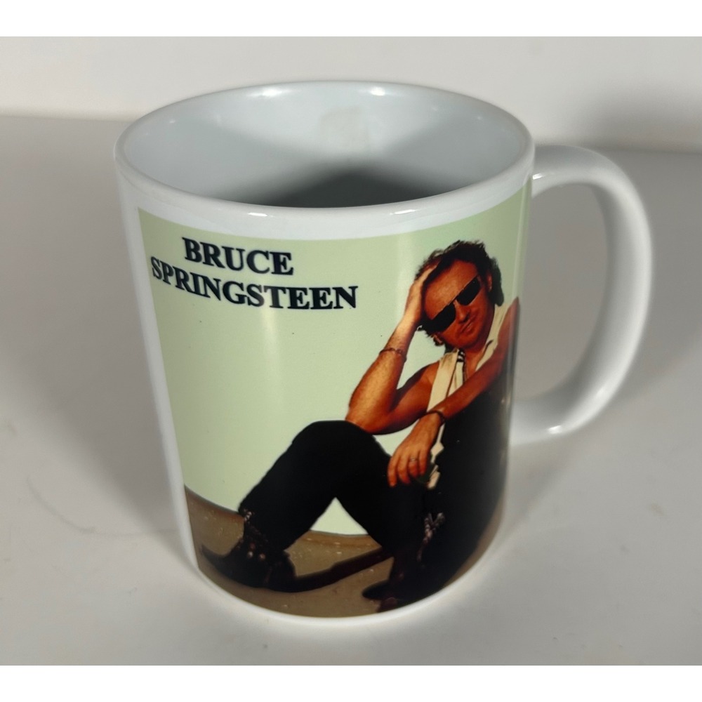 Bruce Springsteen In Concert Coffee Mug White Ceramic Rock Music Memorabilia